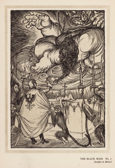 Kejsarens krans: Den svarta mässan (litografi) av Edmund Joseph (after) Sullivan