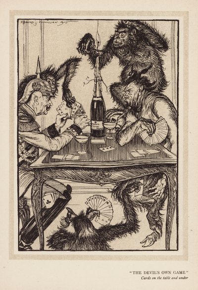 Kejsarens krans: "Djävulens eget spel" (litografi) av Edmund Joseph (after) Sullivan