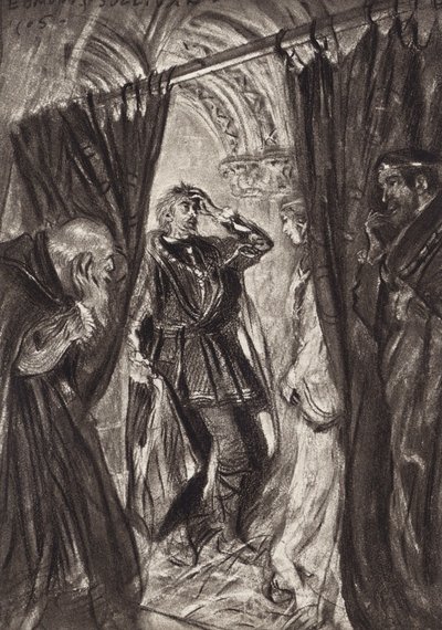William Shakespeare: Tragedin om Hamlet, prins av Danmark, akt III, scen 1 (litografi) av Edmund Joseph (after) Sullivan