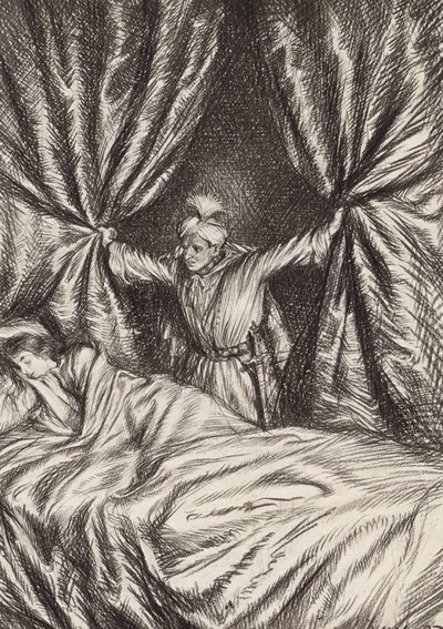 William Shakespeare: Tragedin om Othello, moren i Venedig, akt V, scen 2 (litografi) av Edmund Joseph (after) Sullivan