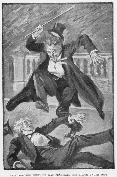 Illustration för Dr Jekyll och Mr Hyde av R L Stevenson av Edmund Joseph Sullivan
