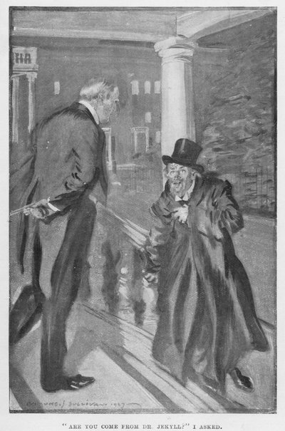 Illustration för Dr Jekyll och Mr Hyde av R L Stevenson av Edmund Joseph Sullivan