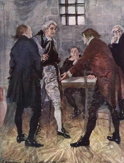 Illustration för The Vicar of Wakefield av Oliver Goldsmith (litho i färg) av Edmund Joseph Sullivan