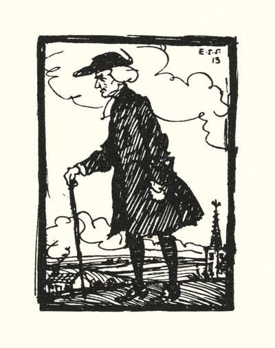 Illustration för The Vicar of Wakefield av Oliver Goldsmith (litho i färg) av Edmund Joseph Sullivan