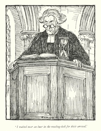 Illustration för The Vicar of Wakefield av Oliver Goldsmith (litho) av Edmund Joseph Sullivan