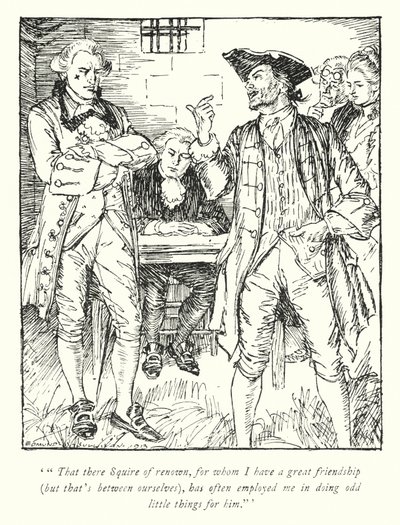 Illustration för The Vicar of Wakefield av Oliver Goldsmith (litho) av Edmund Joseph Sullivan