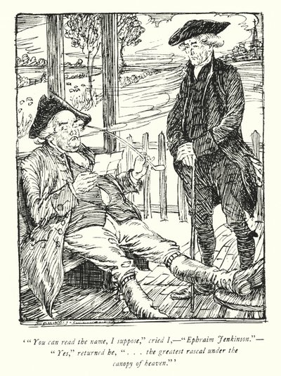 Illustration för The Vicar of Wakefield av Oliver Goldsmith (litho) av Edmund Joseph Sullivan