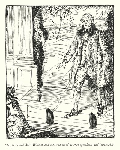 Illustration för The Vicar of Wakefield av Oliver Goldsmith (litho) av Edmund Joseph Sullivan
