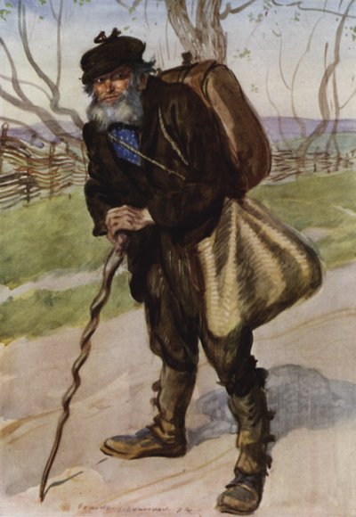 En gång såg jag honom stå mitt på en dammig väg av Edmund Joseph Sullivan