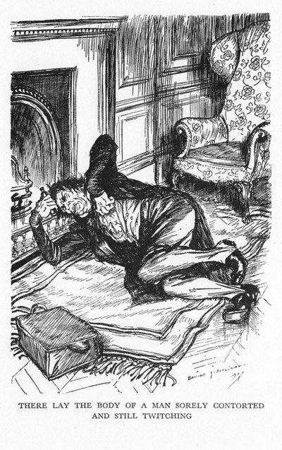 Scen från The Strange Case of Dr Jekyll and Mr Hyde av Robert Louis Stevenson, 1927 av Edmund Joseph Sullivan