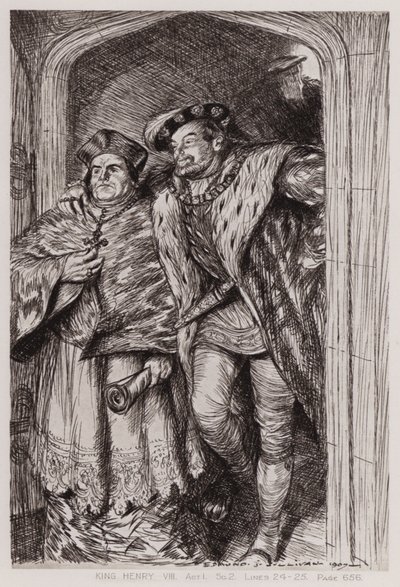 The Famous History of Life of King Henry VIII, Act I, Sc 2 (litho) av Edmund Joseph Sullivan