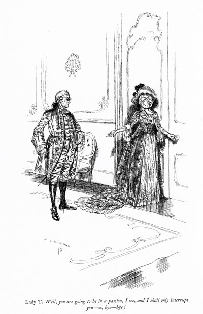 Illustration för Sheridans The School for Scandal av Edmund Joseph after Sullivan