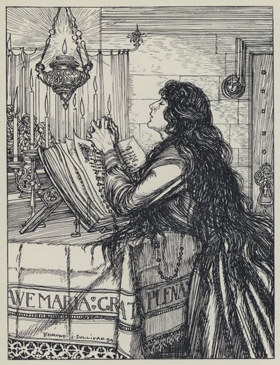 Tennyson, Illustration för A Dream of Fair Women and Other Poems av Edmund Joseph after Sullivan