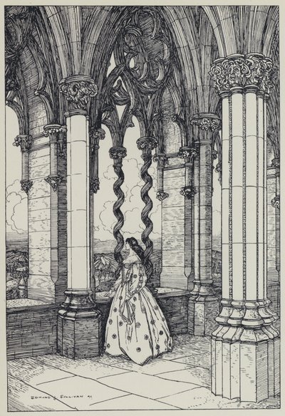 Tennyson, Illustration för A Dream of Fair Women and Other Poems av Edmund Joseph after Sullivan