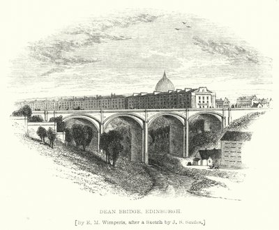 Dean Bridge, Edinburgh (gravyr) av Edmund Morison (after) Wimperis