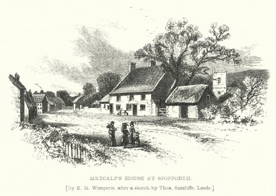 Metcalfs hus i Spofforth (gravyr) av Edmund Morison (after) Wimperis