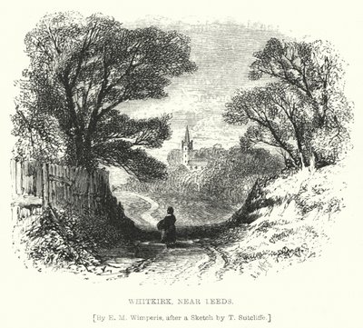 Whitkirk, nära Leeds (gravyr) av Edmund Morison (after) Wimperis