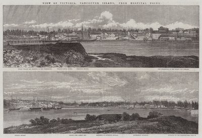 Utsikt över Victoria, Vancouver Island, från Hospital Point av Edmund Morison Wimperis