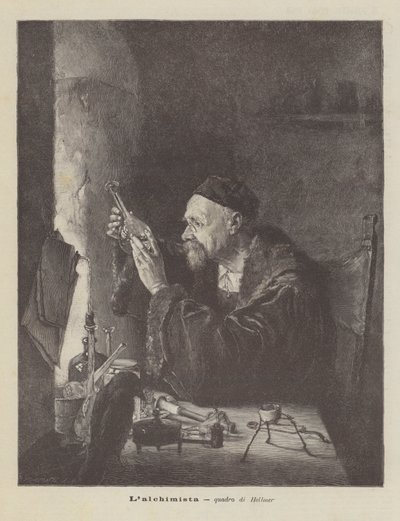 Lalchemist, målning av Hellmer av Edmund Ritter von Hellmer