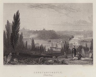 Konstantinopel, från Pera (färg litho) av Edmund Thomas (after) Parris