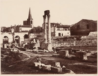 Theatre Romain a Arles (Romerska teatern i Arles),ca. 1855 (foto) av Edouard Denis Baldus