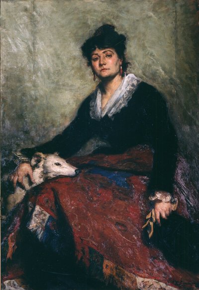 Porträtt av Diana Vernon, 1876. av Edouard Agneessens