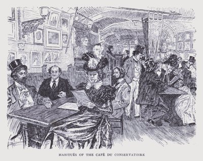Böhmisches Paris: Stammgäste des Café du Conservatoire von Edouard Alfred (1875-1954) Cucuel