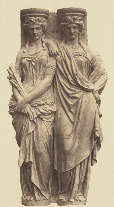 [Caryatider av Astyanax Bosio, utsmyckning av Louvren, Paris] av Édouard Baldus