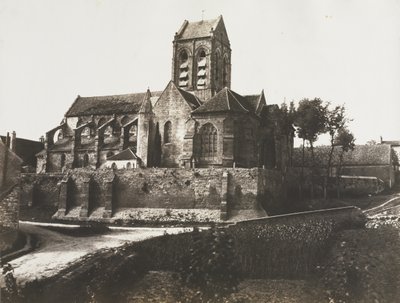 Kyrka i Auvers av Édouard Baldus