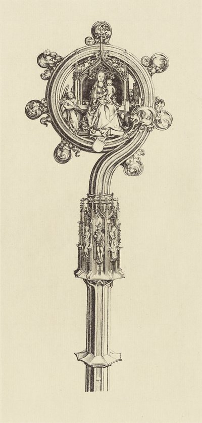 [Design för en stav av Martin Schongauer] av Édouard Baldus