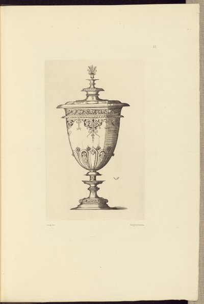 [Design för en vas av Virgil Solis] av Édouard Baldus