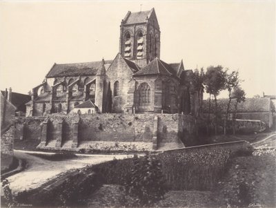 Kyrkan i Auvers av Édouard Baldus