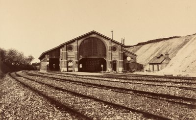 Longueau station, 1855. av Édouard Baldus