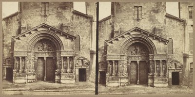 Portal, Saint-Trophime-kyrkan, Arles av Édouard Baldus