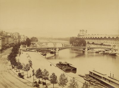 Seine och Île de la Cité av Édouard Baldus