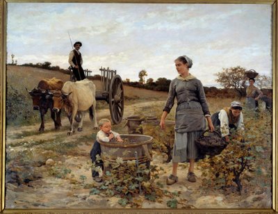 Hörn av vinstockar i Languedoc Målning av Edouard Debat Ponsan (1847-1913) 1886 Sön. 2,02x2,6 m Nantes, Musee des Beaux Arts av Edouard Debat Ponsan