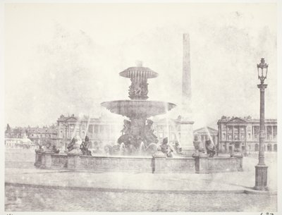 Fontän, Place de la Concorde, Paris av Edouard Denis Baldus