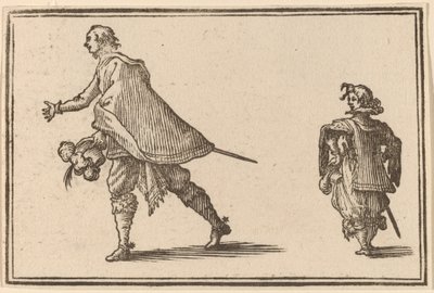 Gentleman och hans sida av Edouard Eckman after Jacques Callot