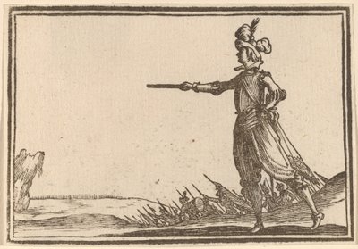 Militär befälhavare till fots av Edouard Eckman after Jacques Callot