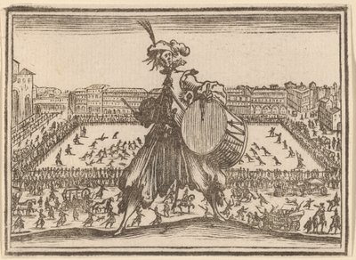 Piazza Santa Croce, Florens av Edouard Eckman after Jacques Callot