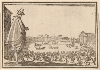 Piazza Santa Maria Novella, Florens av Edouard Eckman after Jacques Callot