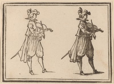 Violinist av Edouard Eckman after Jacques Callot
