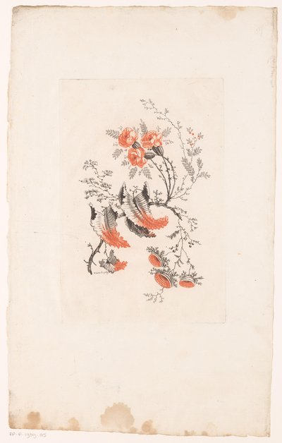 Olika fantasiebloemen Ideala blommor (serietitel) av Edouard Gautier Dagoty
