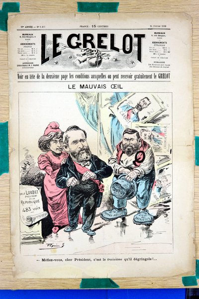 Omslag till "" Le Grelot "", Satirical in Colors av Edouard Guillaumin Pepin