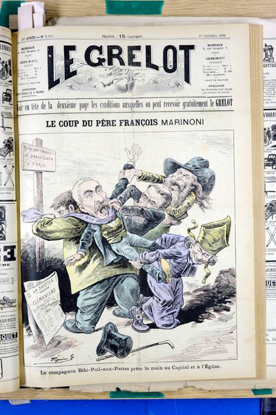 Omslag till "" Le Grelot"", nummer 1170, Satirical in Colors av Edouard Guillaumin Pepin