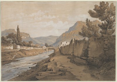 Neuvefloden i slutet av Dardennedalen, 1800-talet. av Edouard Jean Marie Hostein