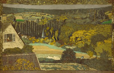 Landskap: Fönster med utsikt över skogen av Édouard Jean Vuillard