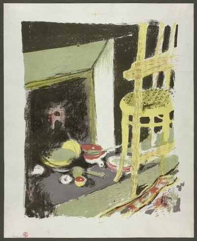 The Hearth, plansch åtta från Landscapes and Interiors av Édouard Jean Vuillard