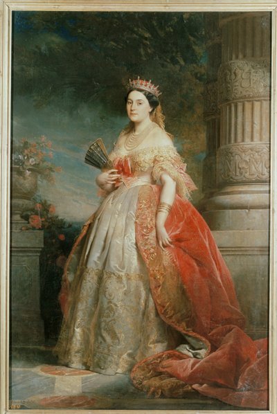 Prinsessan Mathilde, dotter till Napoleons ... (målning på duk) av Edouard Louis Dubufe