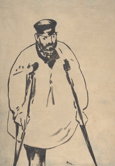 En man på kryckor, 1878. av Édouard Manet